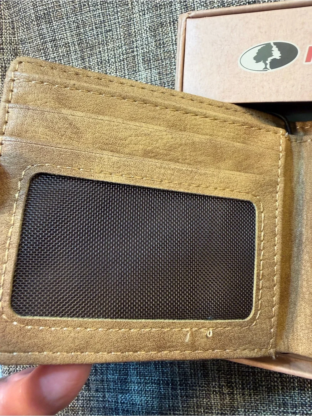 Mossy Oak bifold wallet and keychain NIB black canvas & faux leather